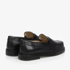Boys Black Leather Shoes