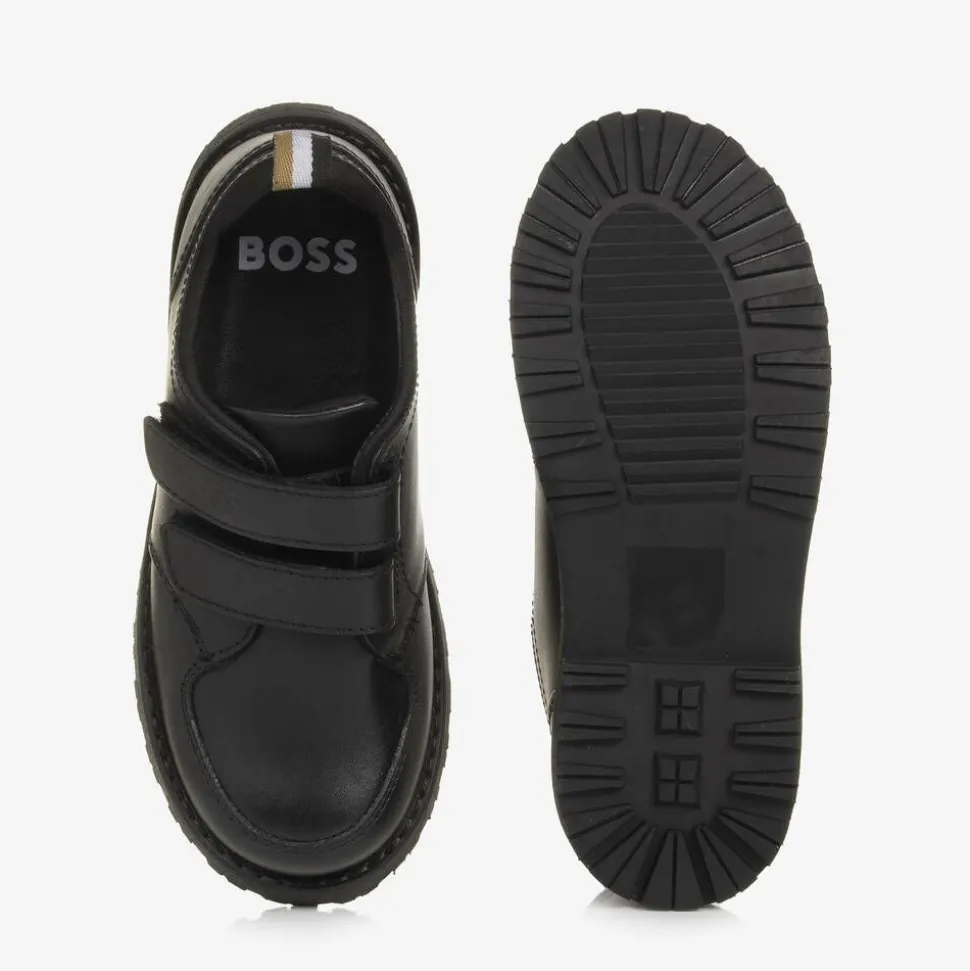 Boys Black Leather Shoes