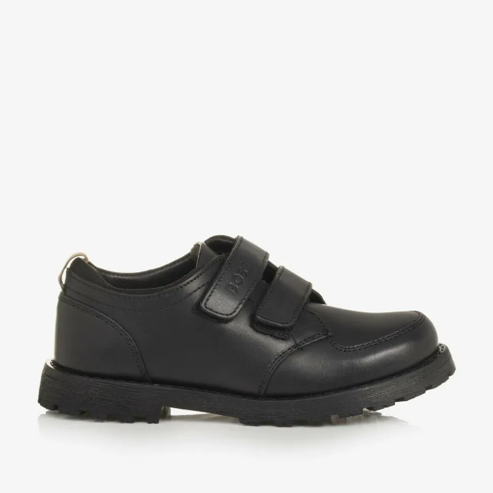 Boys Black Leather Shoes
