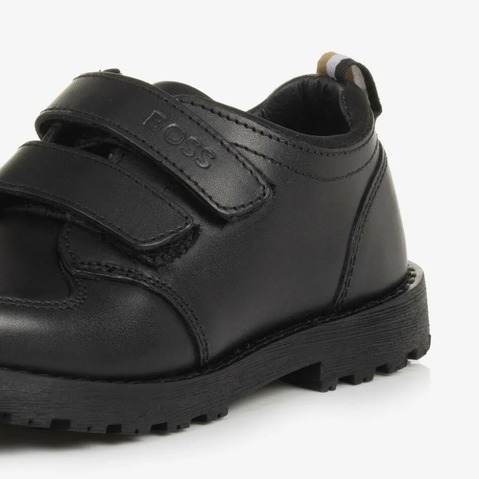 Boys Black Leather Shoes