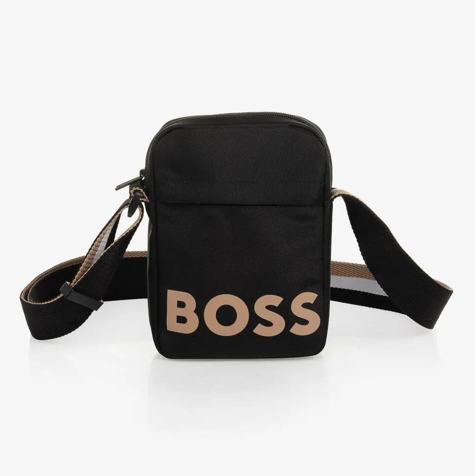 Boys Black Messenger Bag (19cm)