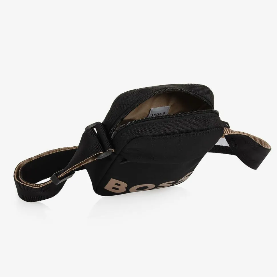 Boys Black Messenger Bag (19cm)
