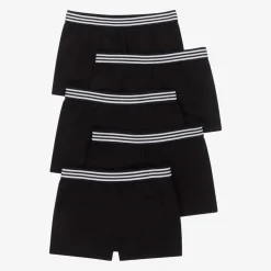 Boys Black Organic Boxer Briefs (5 Pack)