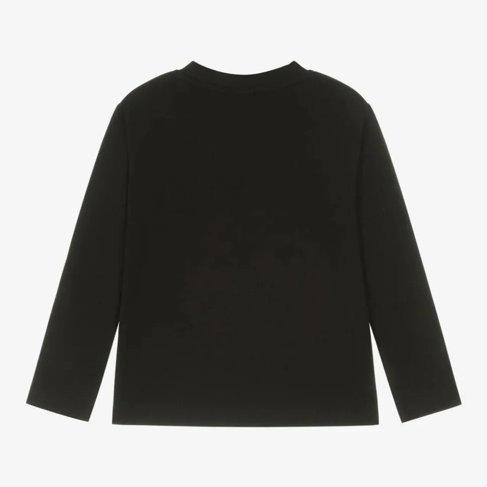 Boys Black Organic Cotton Top