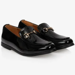 Boys Black Patent Loafers