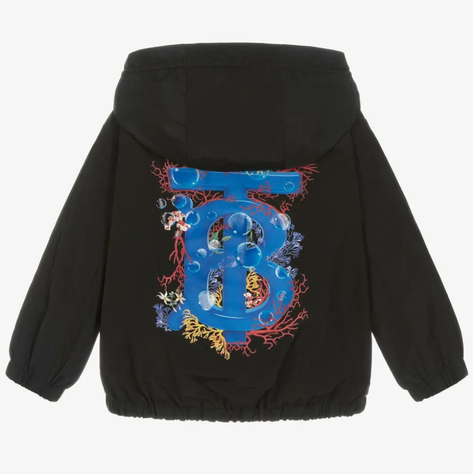 Boys Black Reversible Vintage Check Jacket