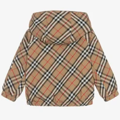 Boys Black Reversible Vintage Check Jacket