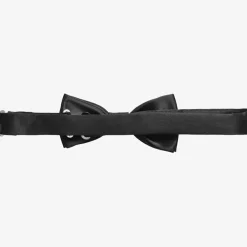 Boys Black Satin Bow Tie (10cm)