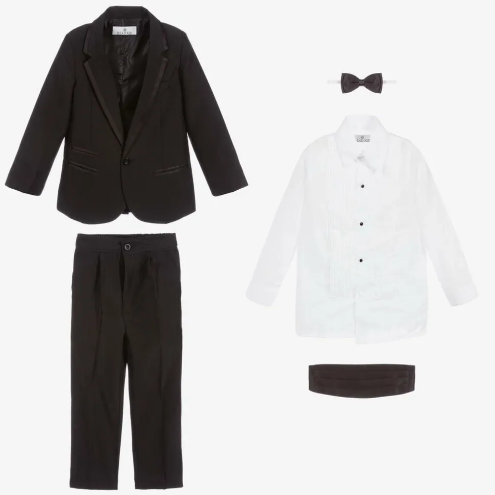 Boys Black Tuxedo Suit