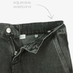 Boys Black Washed Denim Jeans