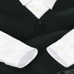 Boys Black Wool Waistcoat Suit