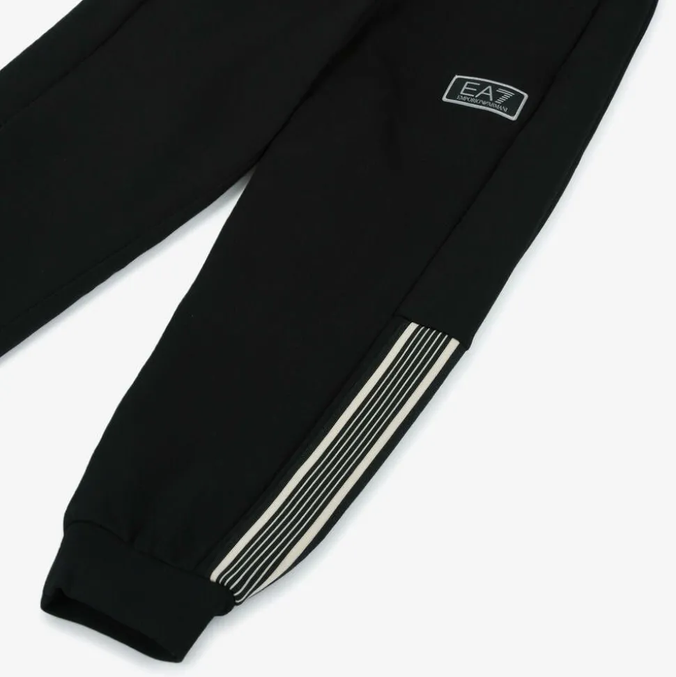 Boys Black Zip-Up Tracksuit