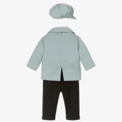 Boys Blue & Black Double Breasted Suit