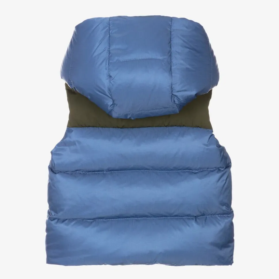 Boys Blue & Green Down-Padded Oust Gilet