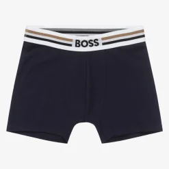 Boys Blue & Grey Boxer Shorts (2 Pack)