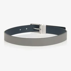 Boys Blue & Grey Reversible Leather Belt