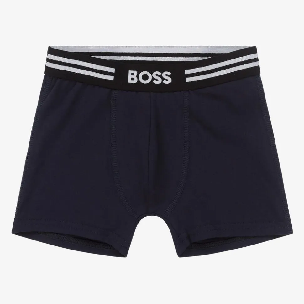 Boys Blue & Red Boxer Shorts (2 Pack)