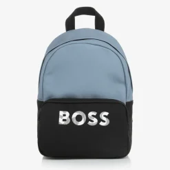 Boys Blue & Black Canvas Backpack (33cm)