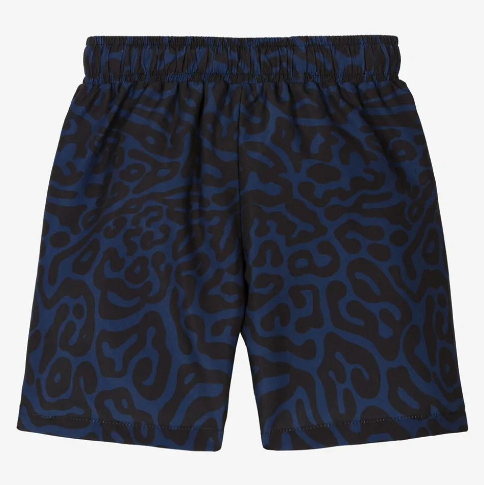 Boys Blue Animal Print Swim Shorts
