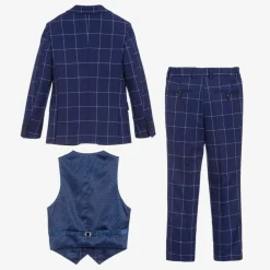 Boys Blue Check Suit