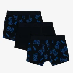 Boys Blue Cotton Boxers (3 Pack)