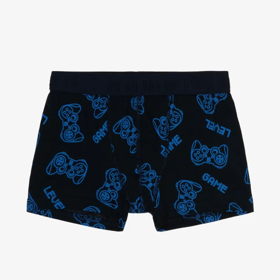 Boys Blue Cotton Boxers (3 Pack)