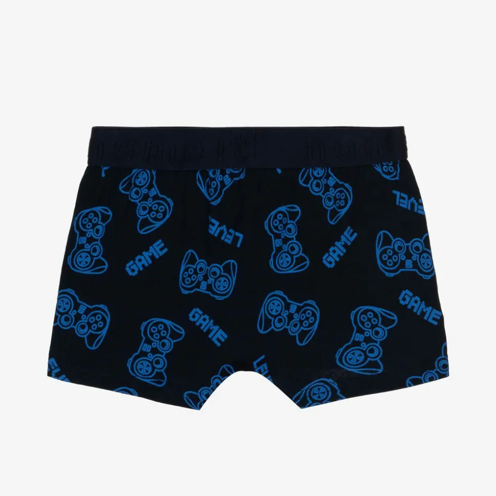 Boys Blue Cotton Boxers (3 Pack)