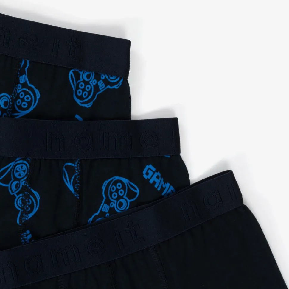 Boys Blue Cotton Boxers (3 Pack)