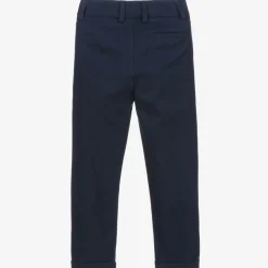 Boys Blue Cotton Chino Trousers