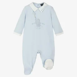 Boys Blue Cotton Disney Babygrow