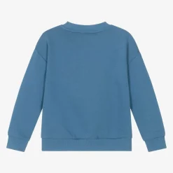 Boys Blue Cotton Elephant Sweatshirt