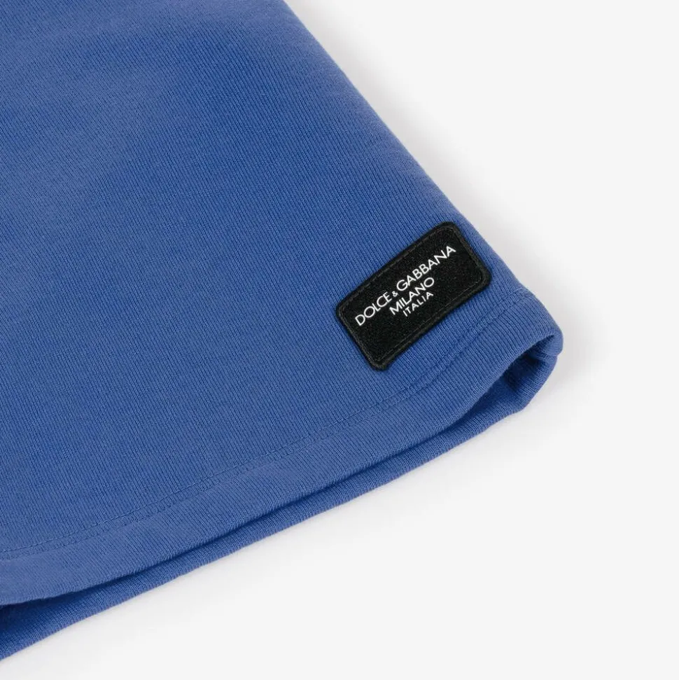 Boys Blue Cotton Jersey Shorts