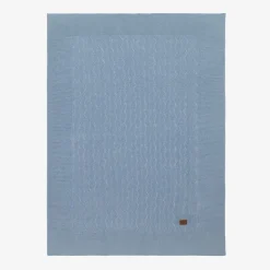 Boys Blue Cotton Knit Blanket (96cm)