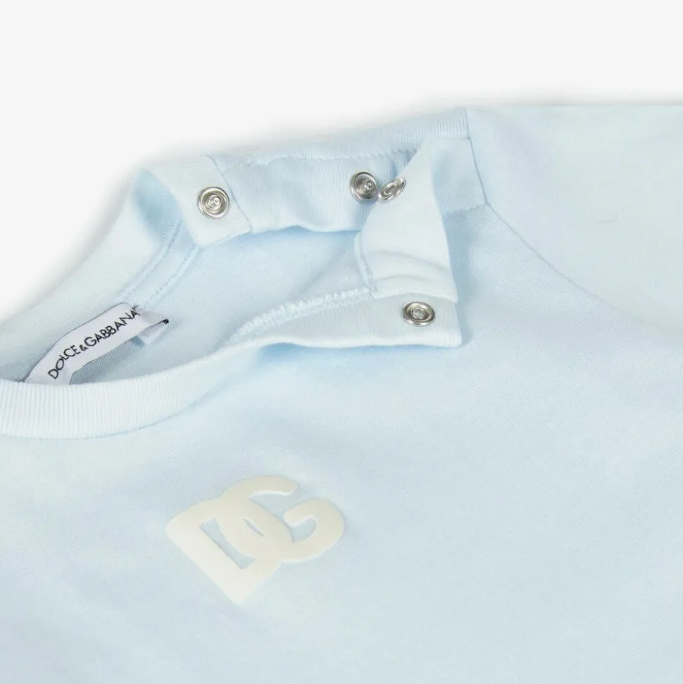 Boys Blue Cotton Leopard T-Shirt