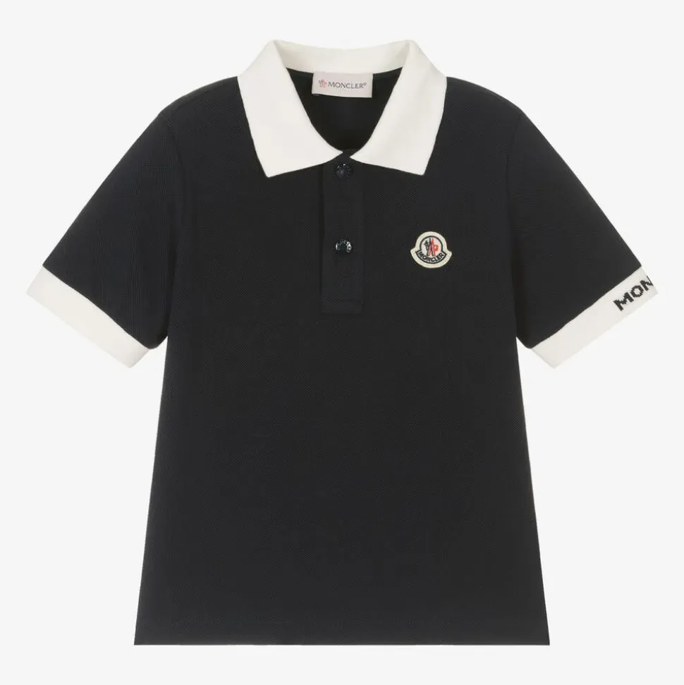 Boys Blue Cotton Polo Shirt