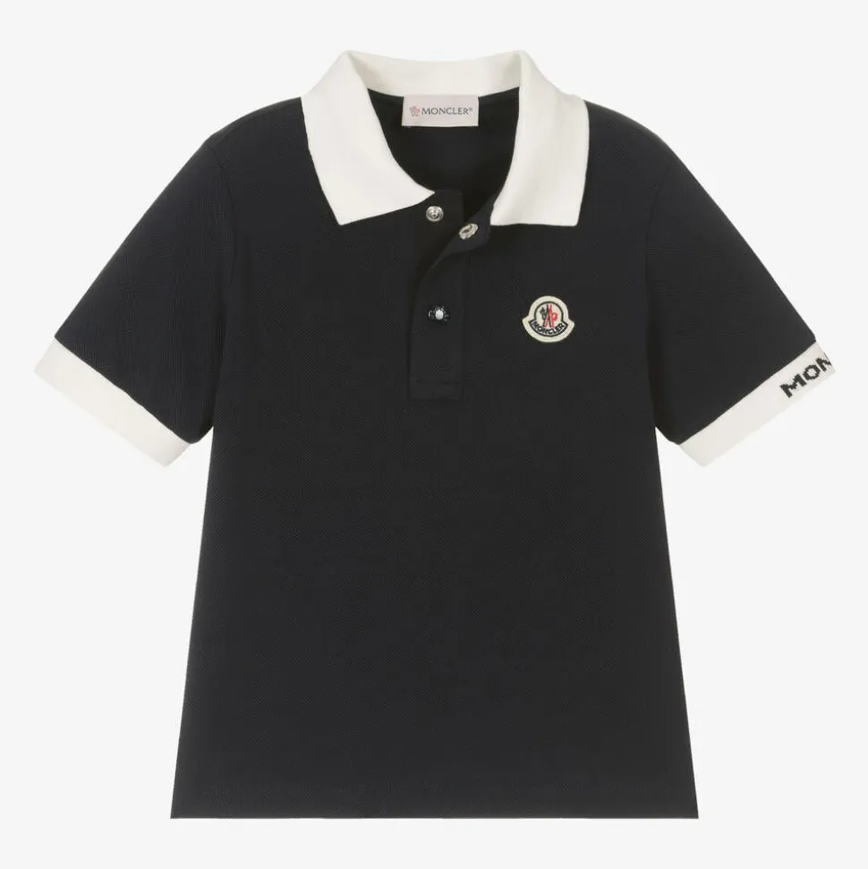 Boys Blue Cotton Polo Shirt