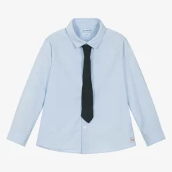 Boys Blue Cotton Shirt
