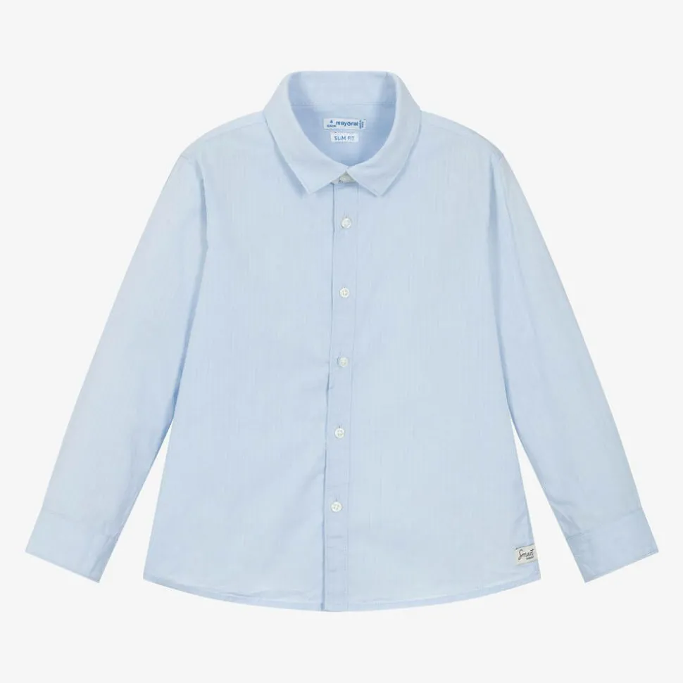 Boys Blue Cotton Shirt