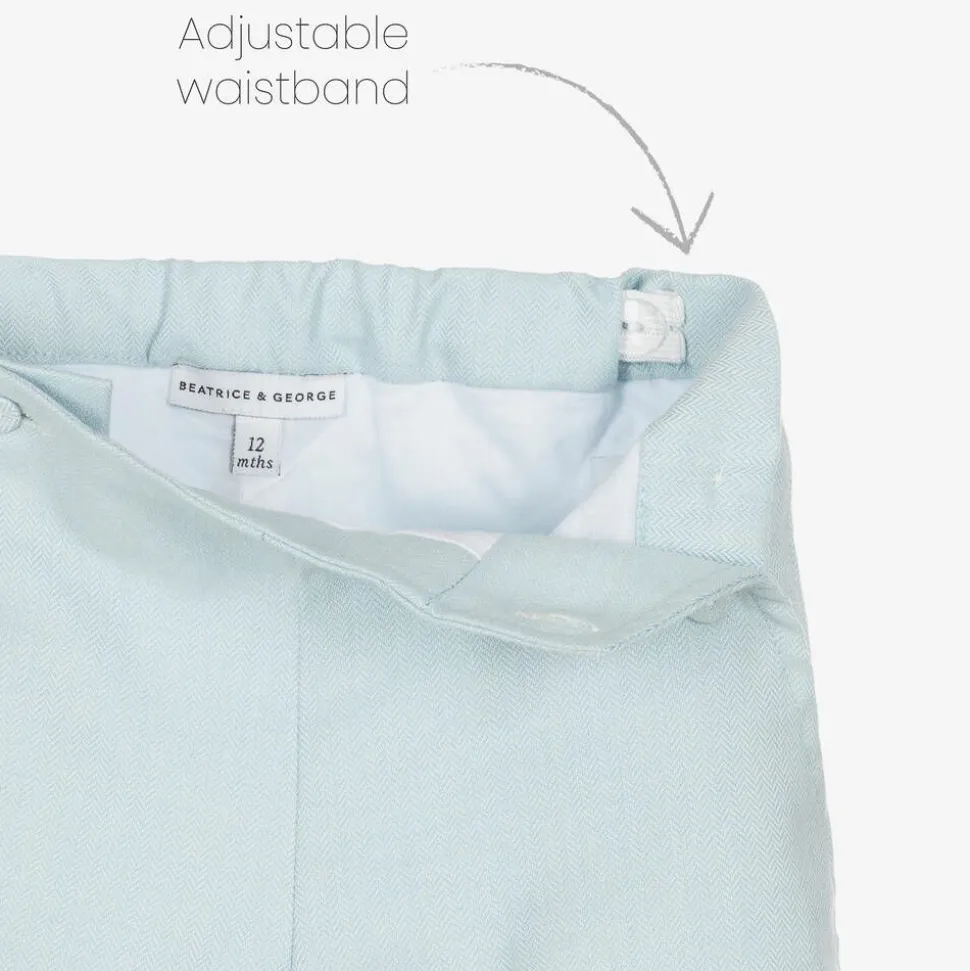 Boys Blue Cotton Shorts Set