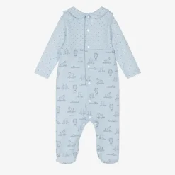 Boys Blue Cotton Toys Babygrow