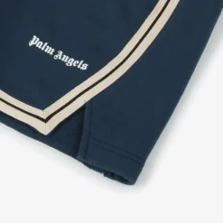 Boys Blue Cotton Track Sweat Shorts