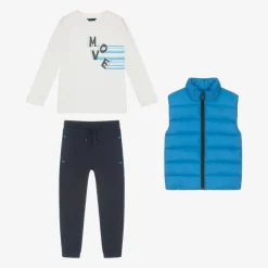 Boys Blue Cotton Trouser Set