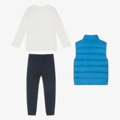 Boys Blue Cotton Trouser Set