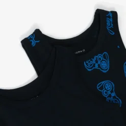 Boys Blue Cotton Vests (2 Pack)