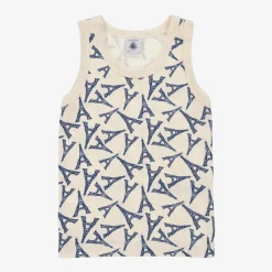 Boys Blue Cotton Vests (2 Pack)