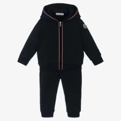 Boys Blue Cotton Zip-Up Tracksuit
