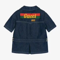 Boys Blue Denim Logo Jacket