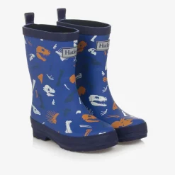 Boys Blue Dinosaur Fossils Rain Boots