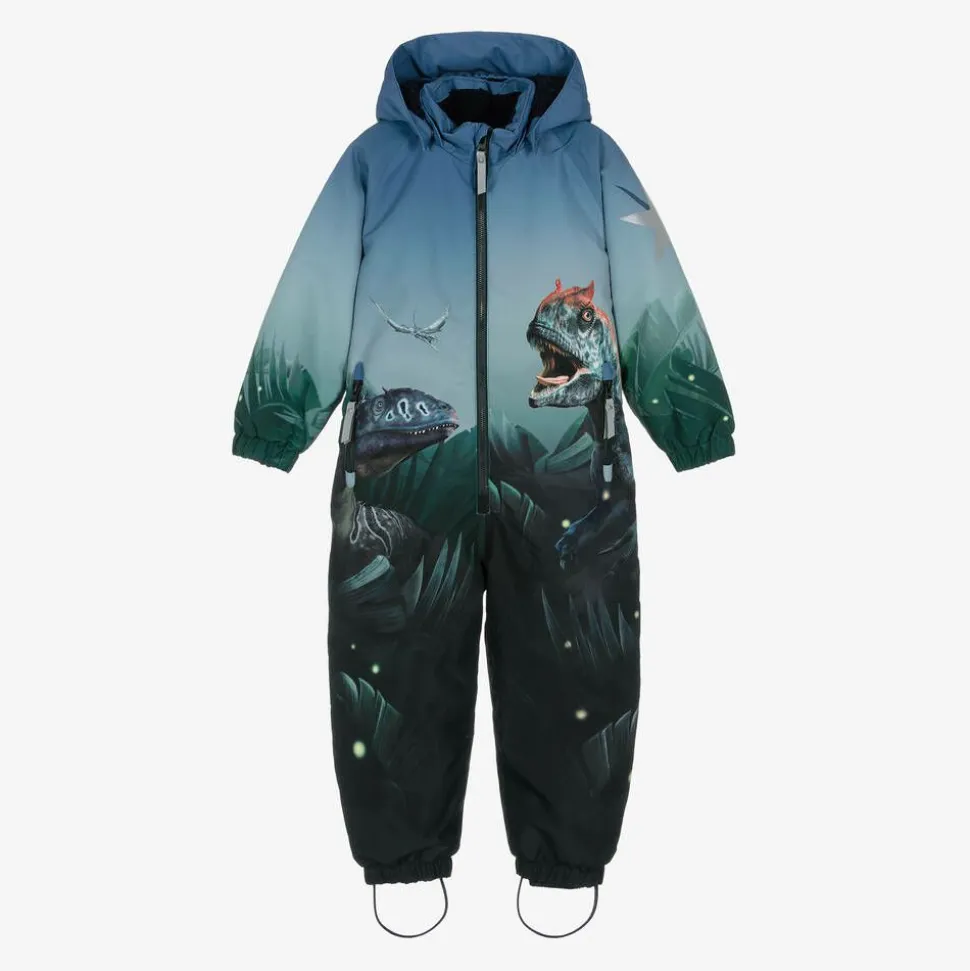 Boys Blue Dinosaur Snowsuit