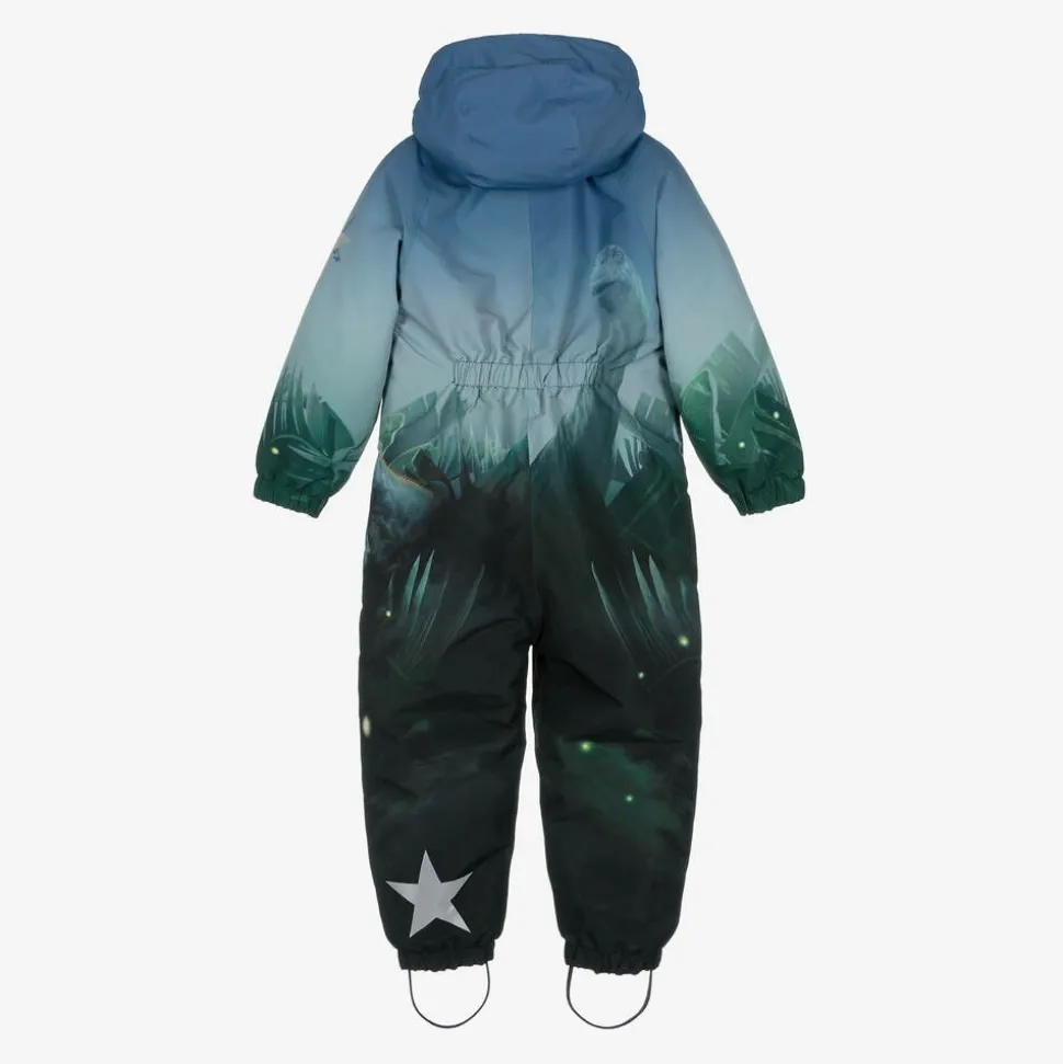 Boys Blue Dinosaur Snowsuit